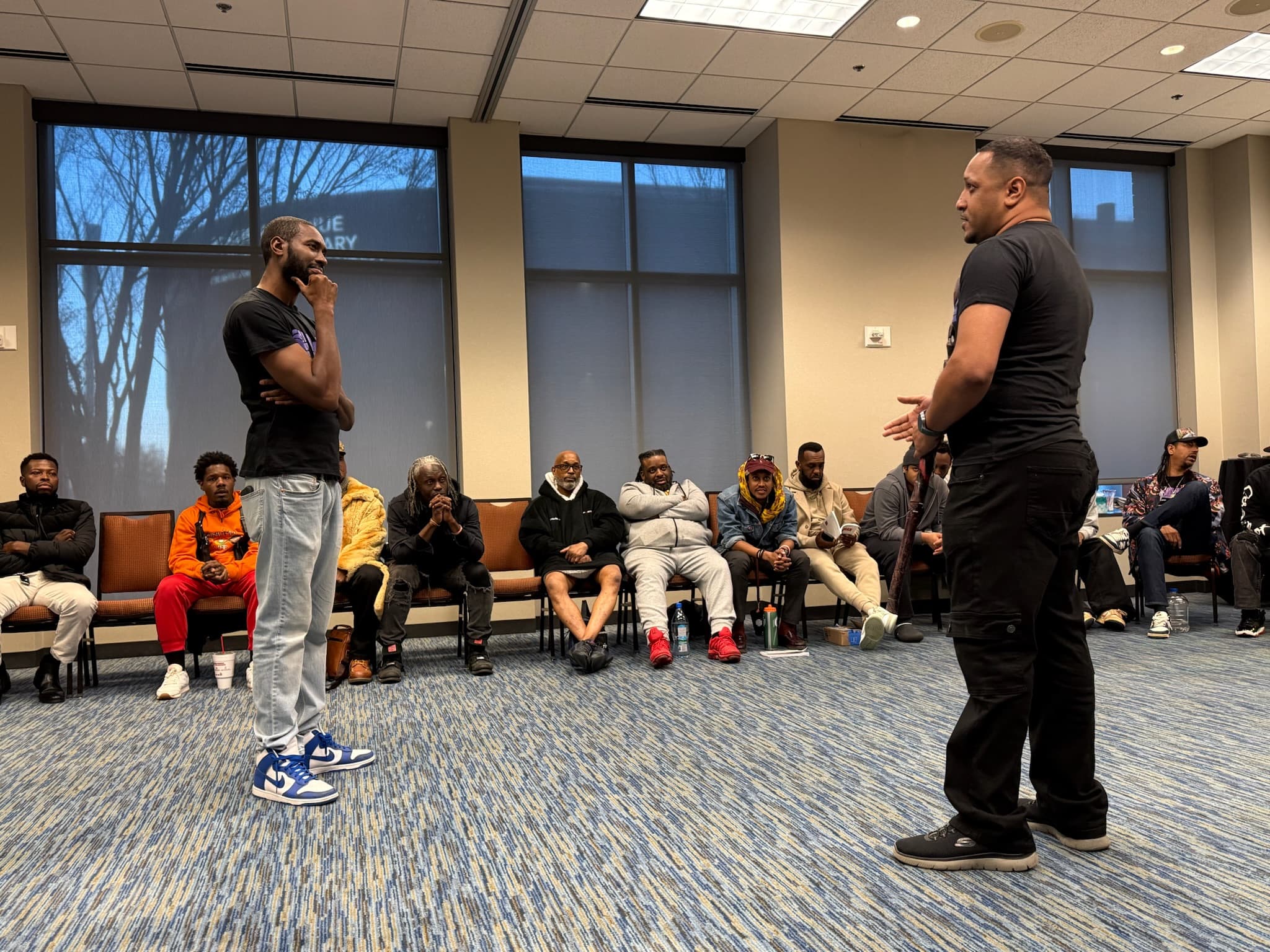 A brother speaking during Chop-It-Up